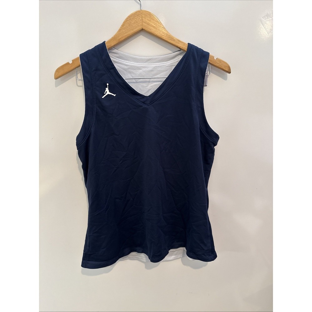 JORDAN WOMEN'S TEAM REVERSIBLE PRACTICE JERSEY NAVY / WHITE SIZE Medium